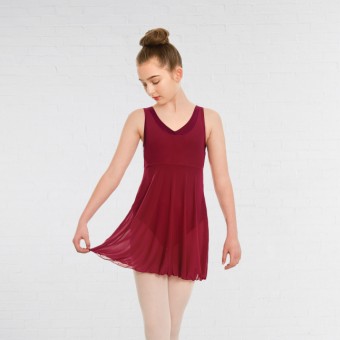 1st Position Mesh Dress (Burgundy)