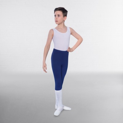 1st Position Male Sleeveless Scoop Neck Leotard (White)