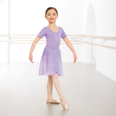 1st Position Wrapover Chiffon Skirt (Lilac)