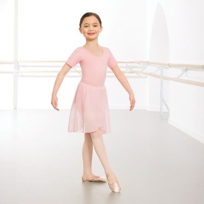 1st Position Wrapover Chiffon Skirt (Pale Pink)