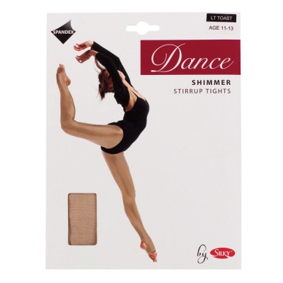 Silky schimmernde Strumpfhose mit Steg (Light Toast)