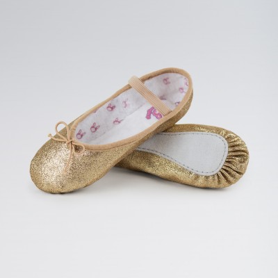 Bloch Glitterdust Full Sole Ballet Shoe (Gold)