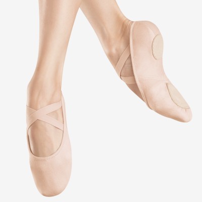 Bloch dehnbare Leinenballettschuhe mit Infinity Stretch (Pink)