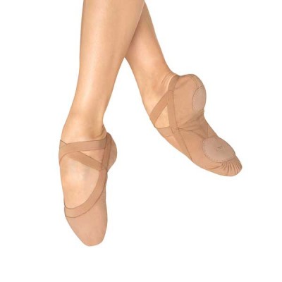 Bloch Pro Elastic Ballettschuhe aus Leinen (Flesh)