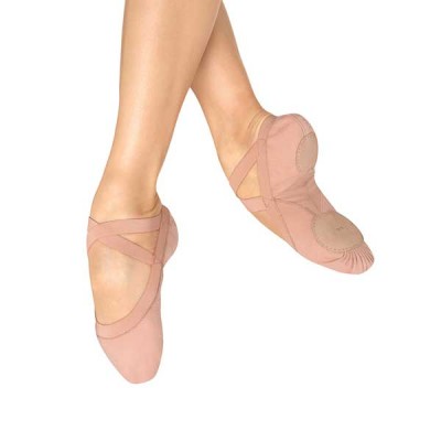Bloch Pro Elastic Ballettschuhe aus Leinen (Pink)