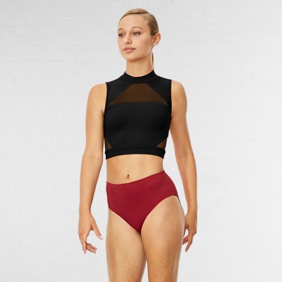 Bloch Chiaki Keyhole Back Tank Crop Top Sand  Size Adult Large