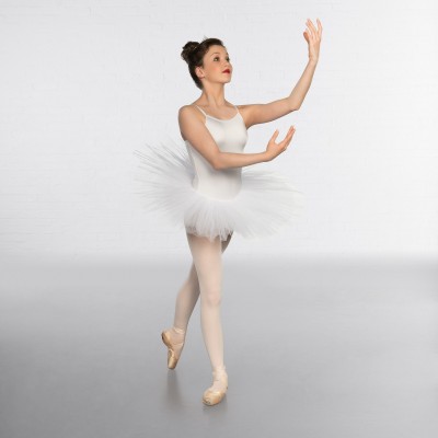 1st Position Nylon Elastane 5 Layer Tutu White