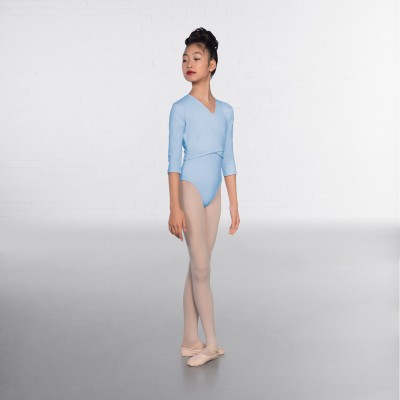 1st Position X Over Wickeljacke mit 3/4 Ärmeln (Pale Blue)