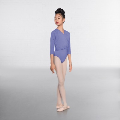 1st Position Cotton/Poly X Over Cardigan 3/4 Length Sleeves (Sky Blue)