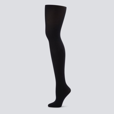 Capezio Ultra Soft Self Knit Waistband Footed Tight (Black)