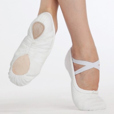 Capezio Pro Ballettschuhe aus Leinen in Weiss