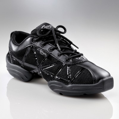 "Capezio - Zapatillas deportivas ""Web"" con detalle de charol negro"