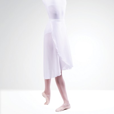 1st Position Chiffon Wrap Skirt White Adult One Size