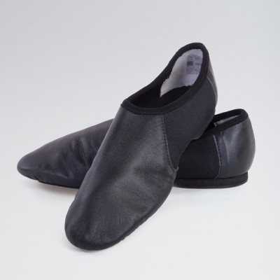1st Position Split Sole Jazz Shoe with Suede Sole (Black)