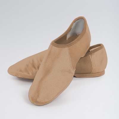 1st Position Split Sole Jazz Shoe with Suede Sole (Tan)