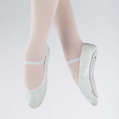 1st Position Leather Ballet Shoes (White)