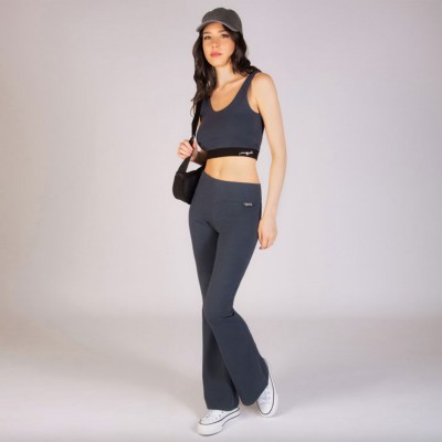 Pineapple Flare Jersey Trousers (Charcoal)
