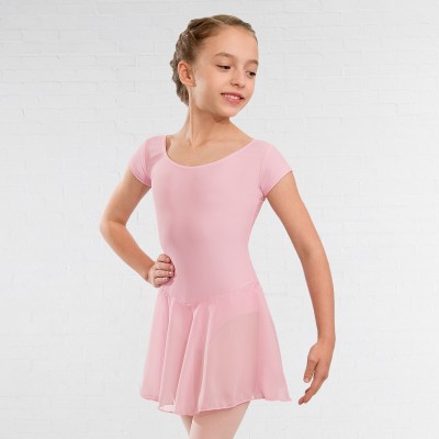 1st Position Milly Voile Skirted Cap Sleeve Leotard (Light Pink)