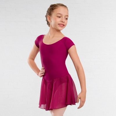 1st Position Milly Voile Skirted Cap Sleeve Leotard (Rose)