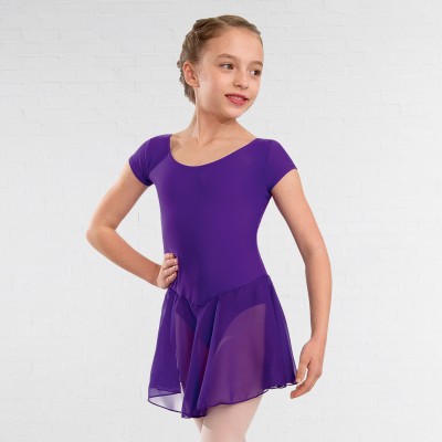 1st Position Milly Voile Skirted Cap Sleeve Leotard (Violet)