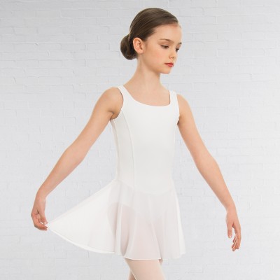 1st Position Meryl Skirted Leotard (White)