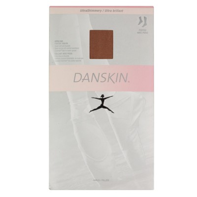 Danskin Mädchen-Strumpfhose Ultra-Schimmernd mit Fuß, für Mädchen (Toast)