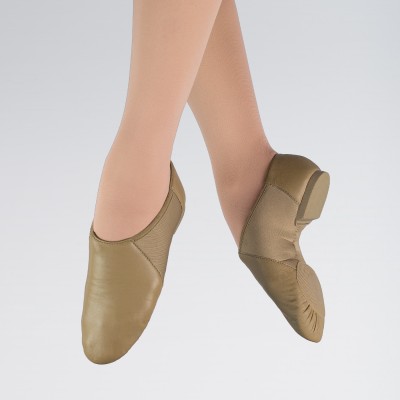 1st Position Split Sole Stretch Jazz Shoe (Caramel)