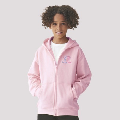 Tiny Toes Child Zipped Hoodie (Baby Pink)
