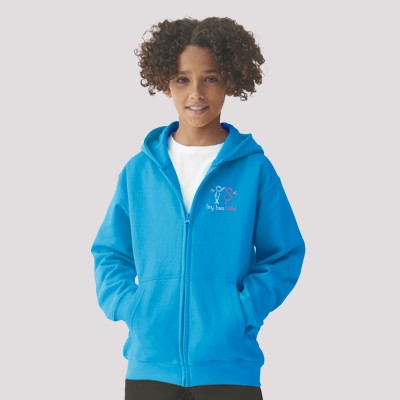Tiny Toes Child Zipped Hoodie (Hawaiian Blue)