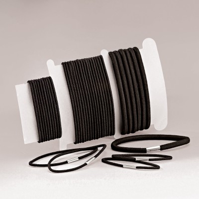 Hair Elastics Black - Mixed Sizes