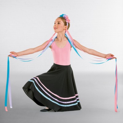 Floral Long Ribbon Headdress Pastel