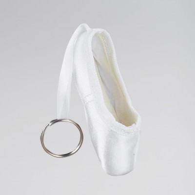 White Pointe Shoe Keyring