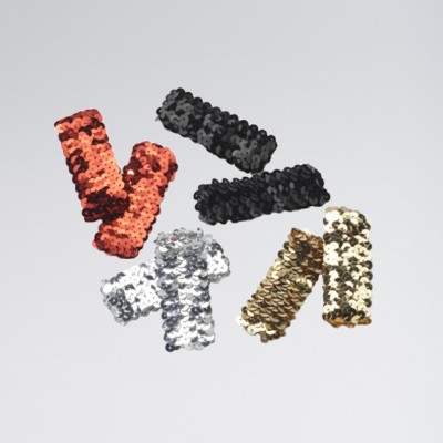 Silver Sequin Wrist Bands - Pair