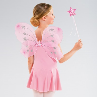 Pink Star Wings and Wand Set