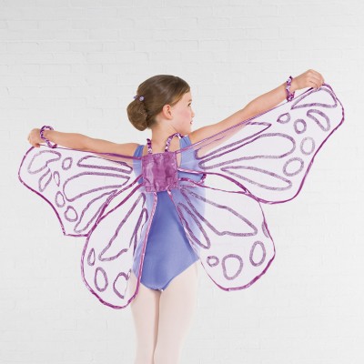 Floating Wings with Glitter Purple