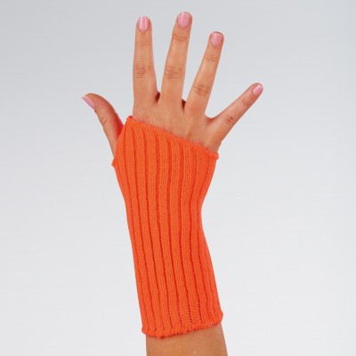 1st Position Wrist Warmers (Pair) Flo Orange