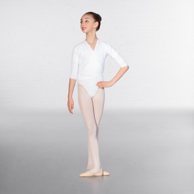 1st Position 3/4-Ärmel Wickeljäckchen (White)