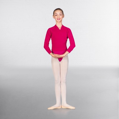 1st Position Long Sleeved Acrylic X-Over (Bright Raspberry)