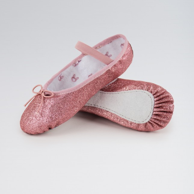Bloch Glitterdust Full Sole Ballet Shoe (Rose) The South London Dance