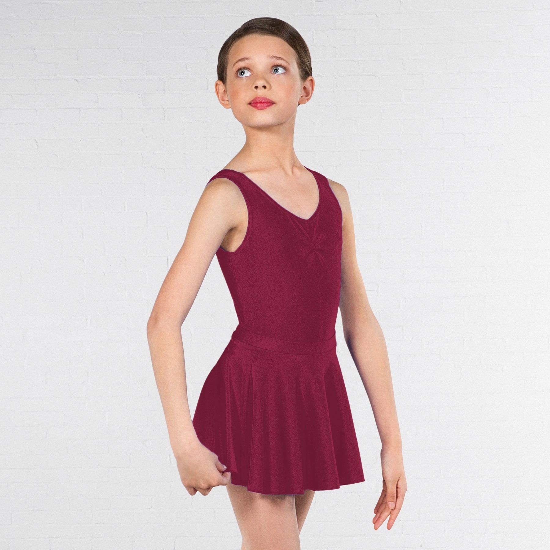 1st Position - Falda con vuelo de licra (Burgundy)
