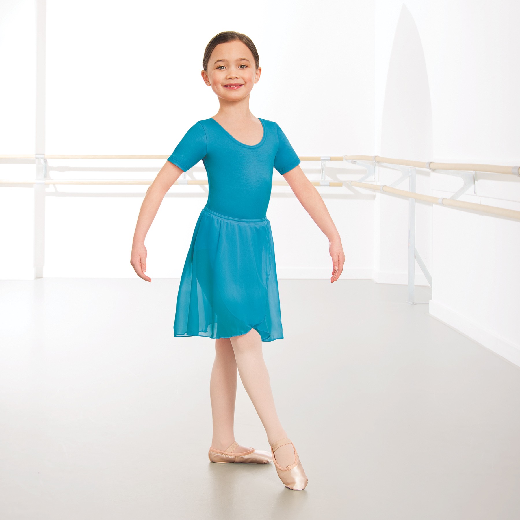 1st Position Wrapover Chiffon Skirt (Marine)