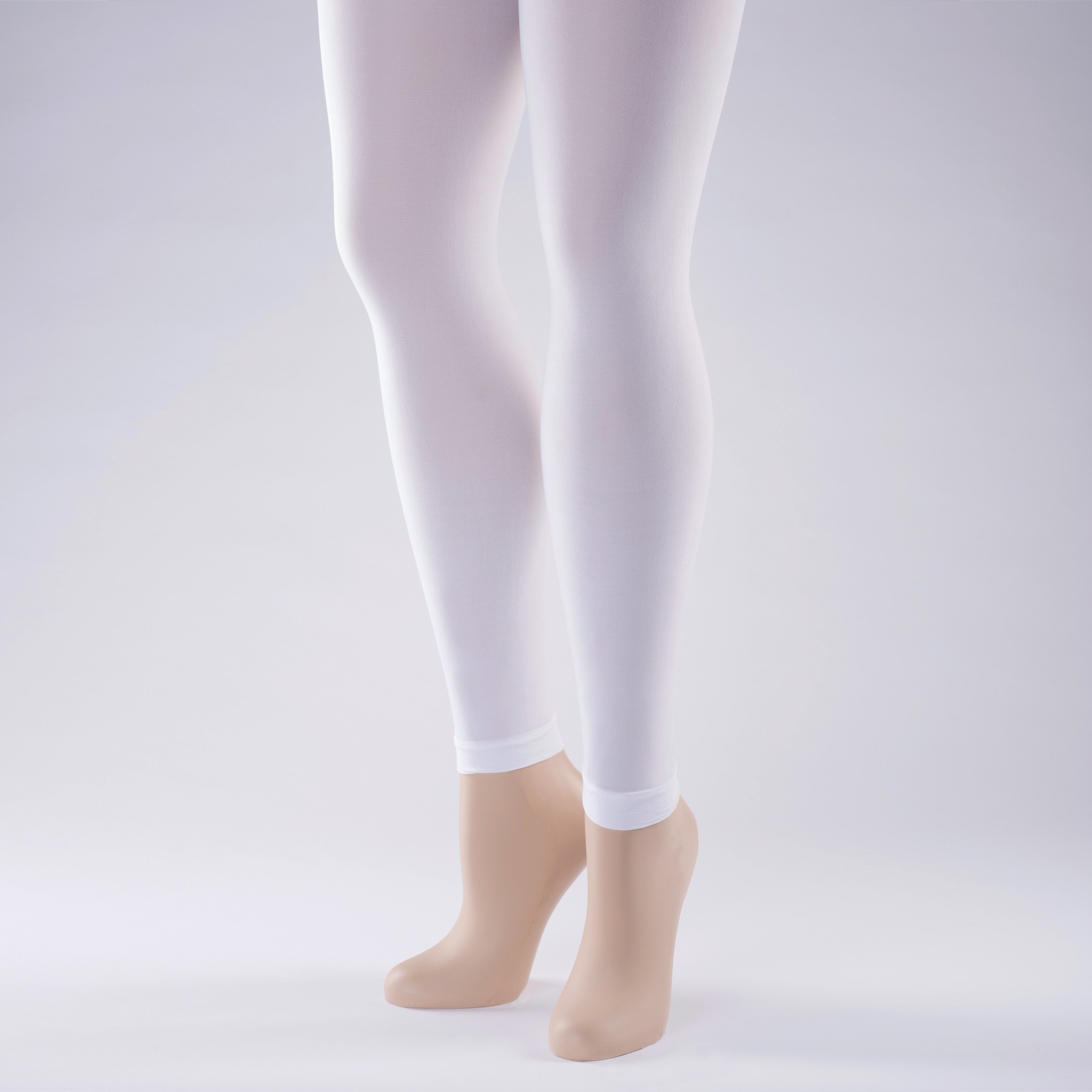 Footless Tights 40 Denier - Adult One Size White
