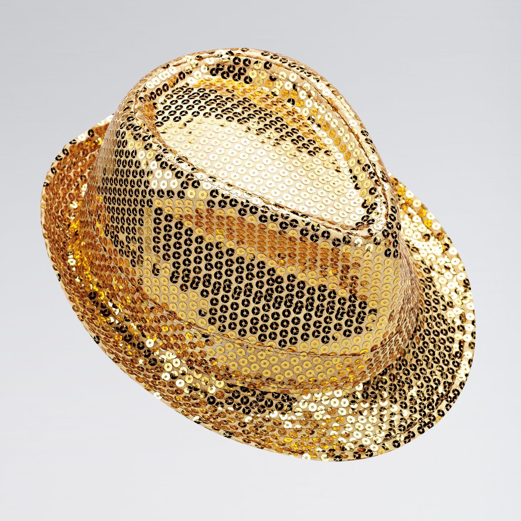 Sequin Trilby Hat Gold