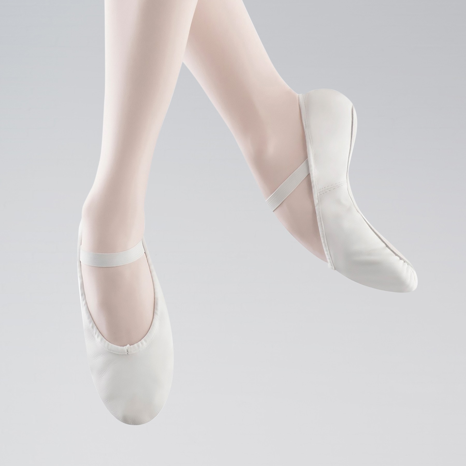 Bloch Arise Full Sole Leather Ballet Shoe (White) Pamela Knowles Dance