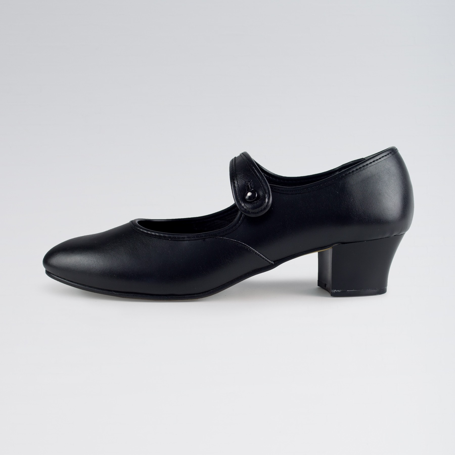 1st Position Cuban Heel PU Character Shoes with Button