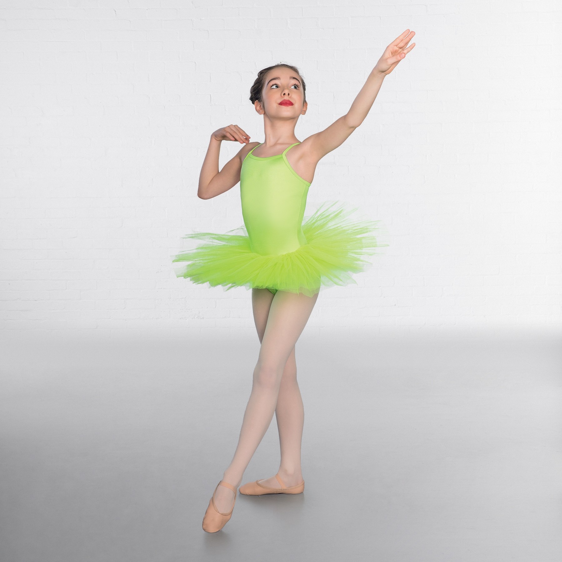 1st Position Nylon Elastane 5 Layer Tutu Flo Green Large Adult