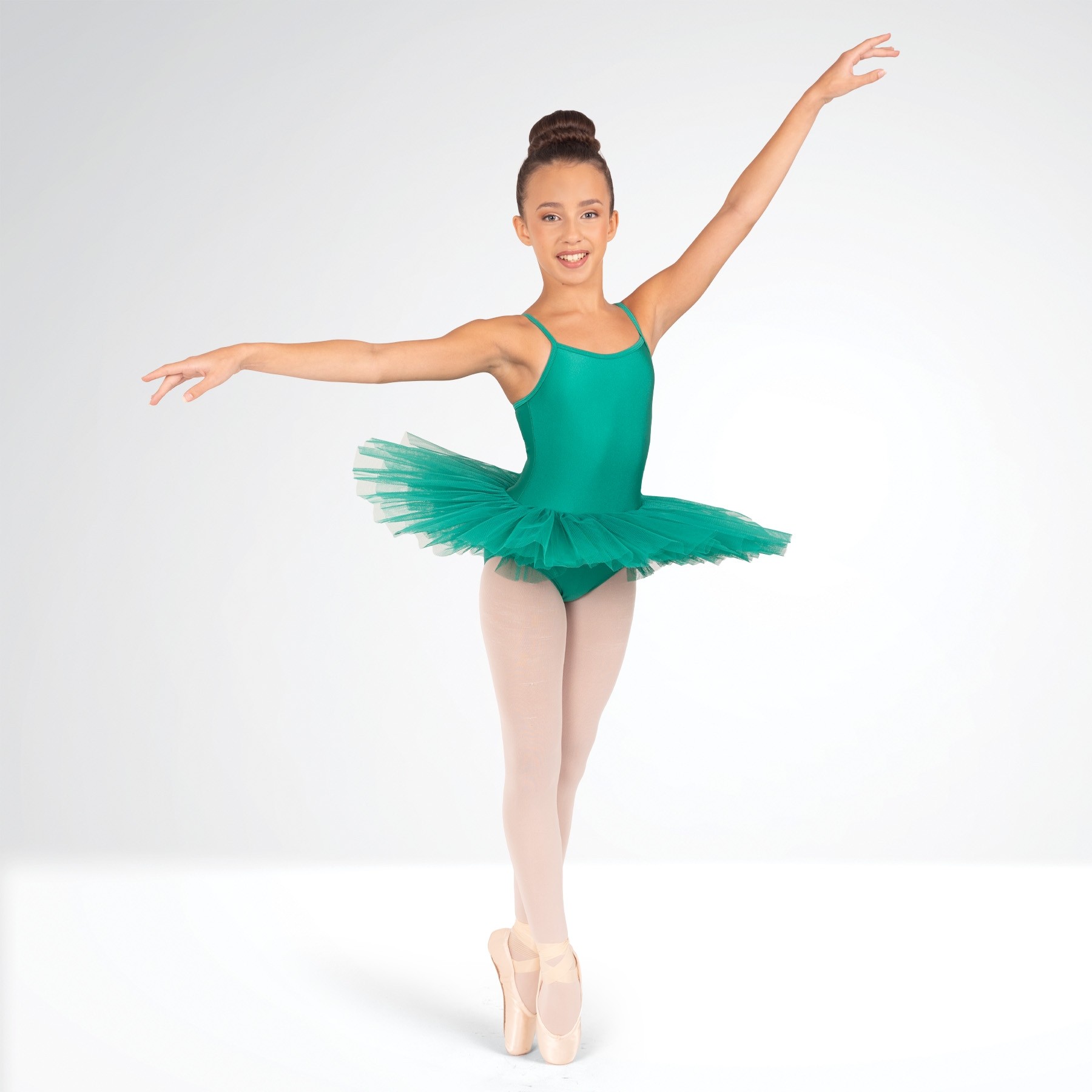 1st Position Nylon Elastane 5 Layer Tutu Emerald Green