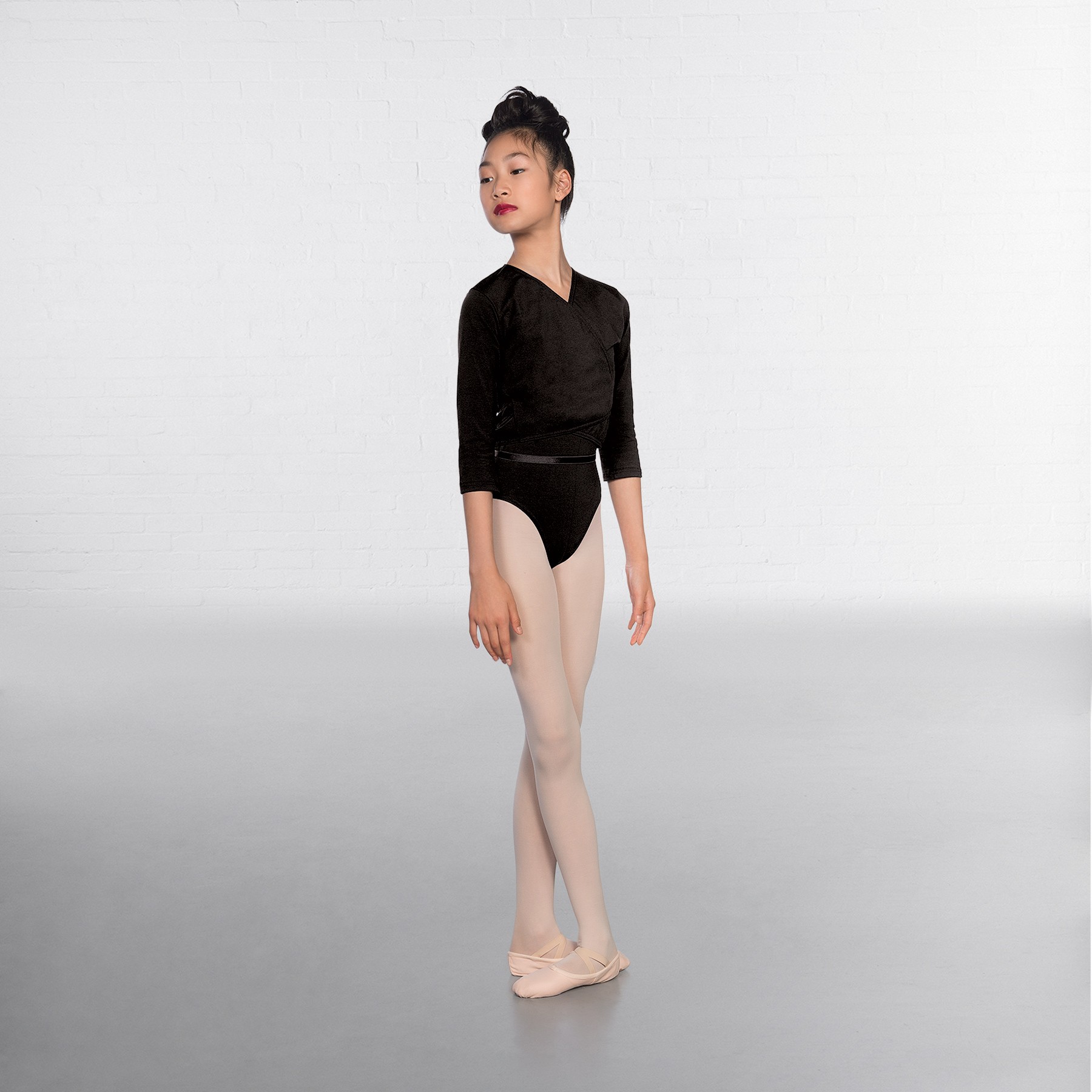 1st Position X Over Wickeljacke mit 3/4 Ärmeln (Black)