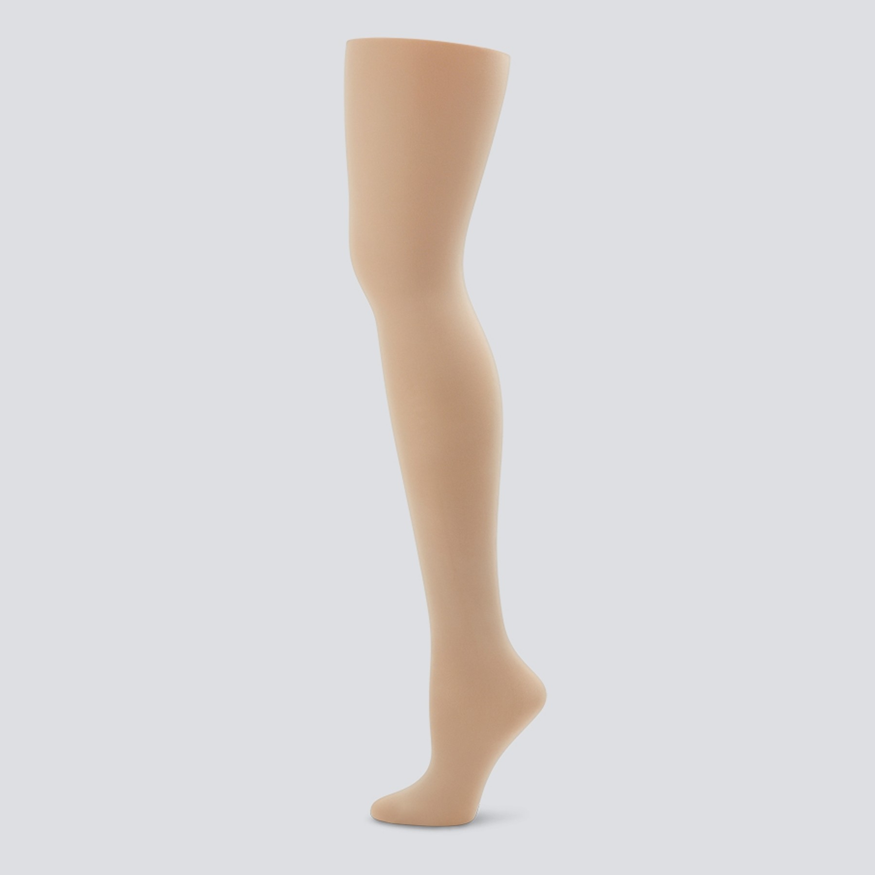 Capezio Ultra Soft Self Knit Waistband Footed Tight (Nude)