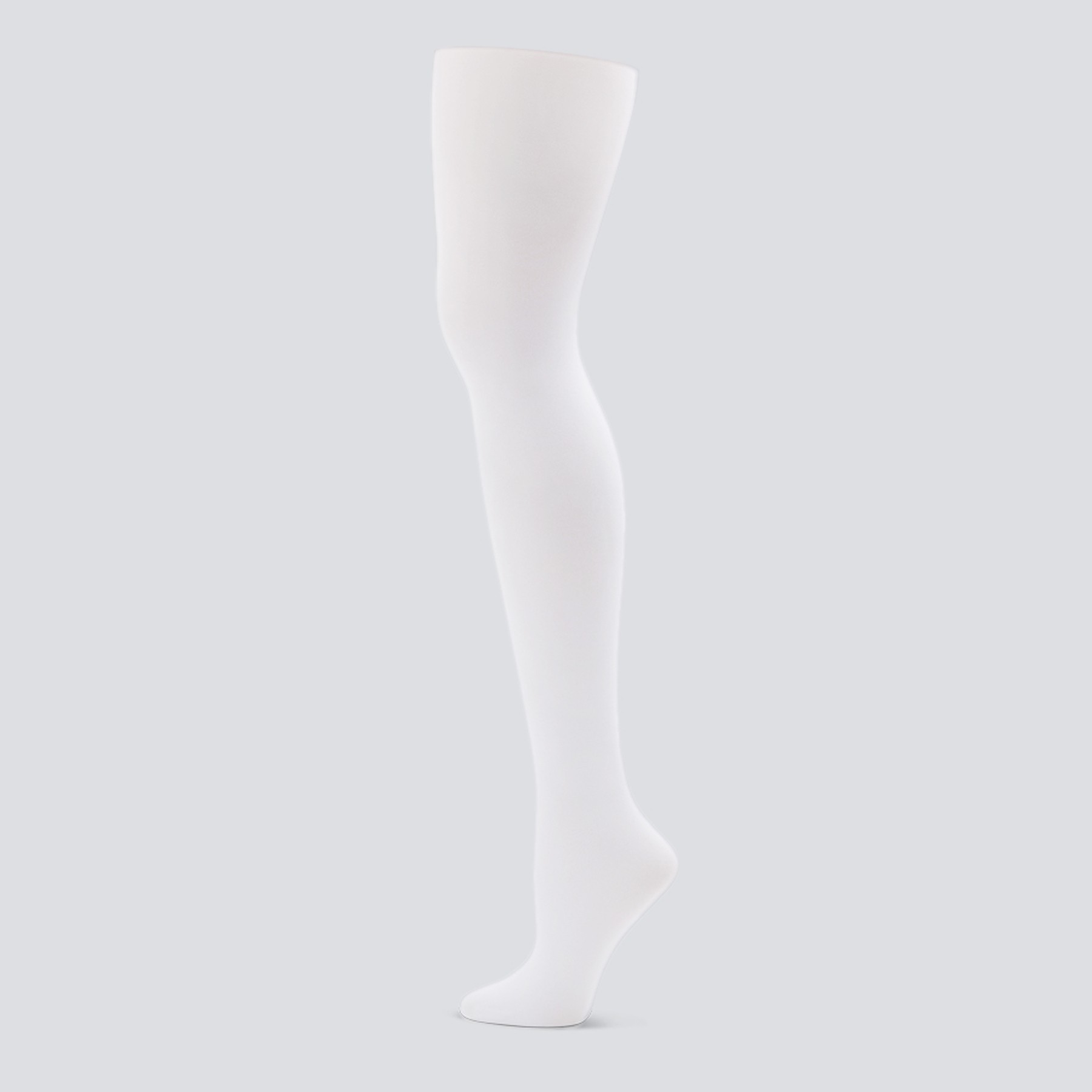 Capezio Ultra Soft Self Knit Waistband Footed Tight (White)